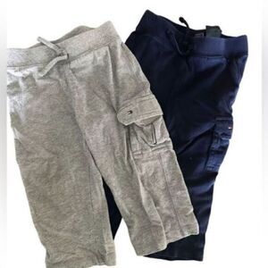EUC - Tommy Hilfiger Boys Cargo is & Gray Pants - Size 18M